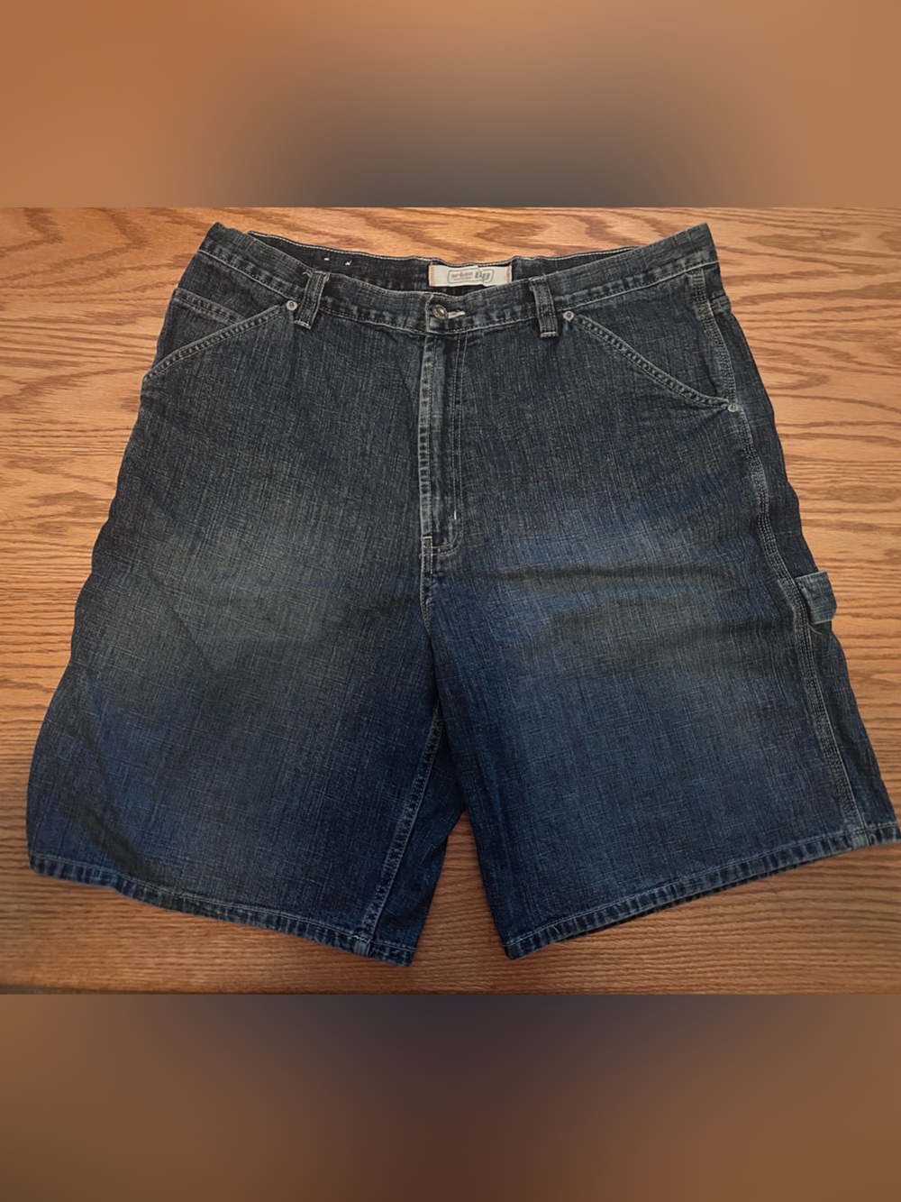 urban pipeline Men's Relaxed Dark Blue Denim Shorts